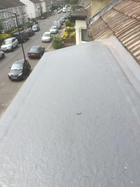 AG Direct fibreglass roofing work on a flat roof