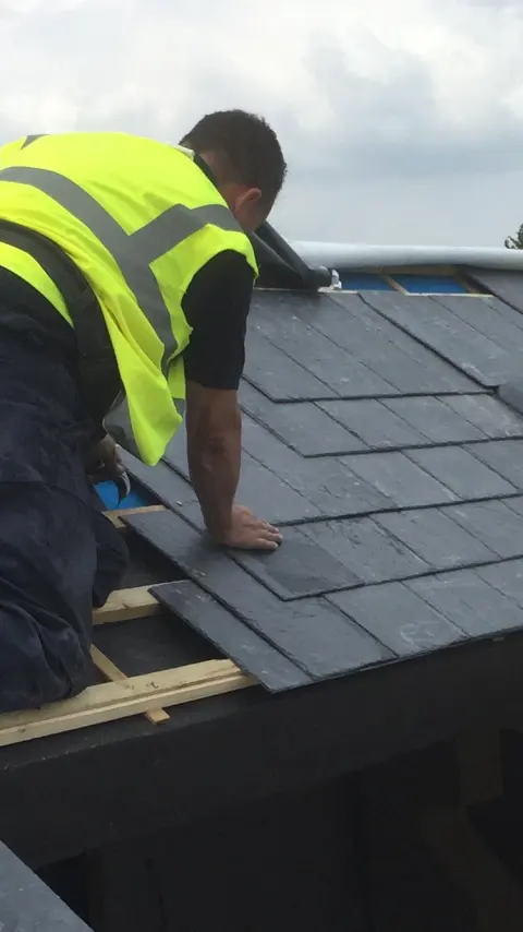 AG Direct roof slating work in progress